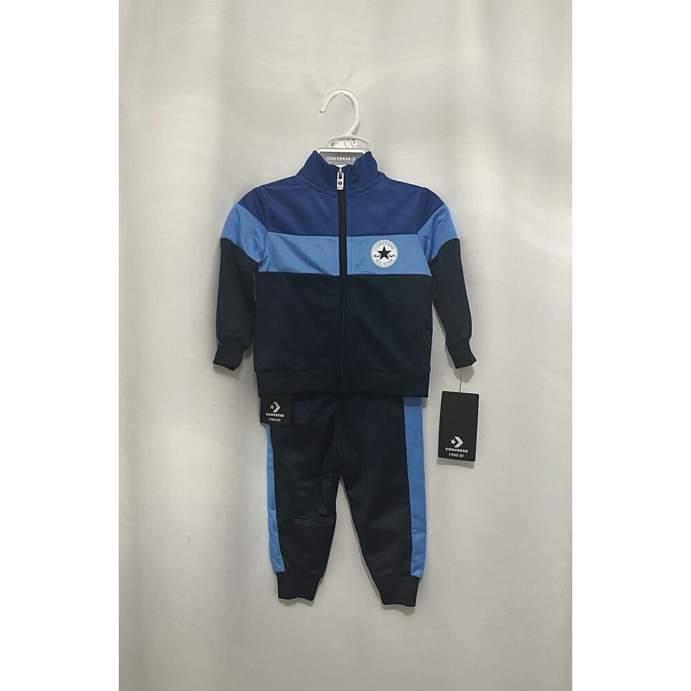 Converse Baby Boy Clothes 12 Months 2 Piece Blue Joggers Set
